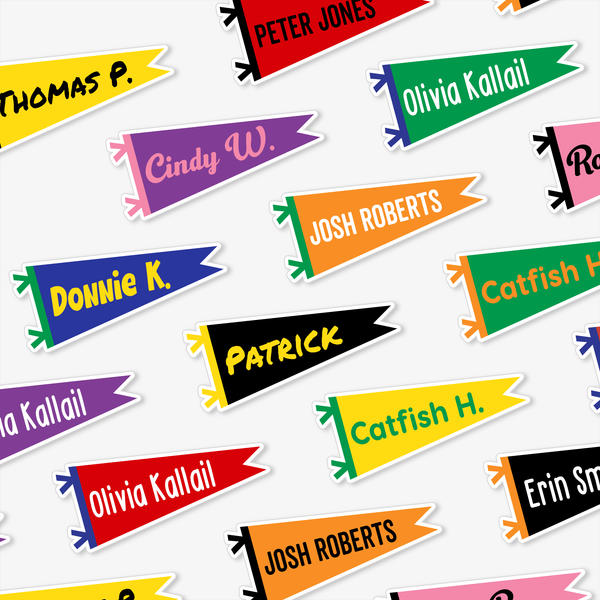 Pennant Name Labels